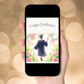 Oudere vrouw blij Afstuderen Kaart