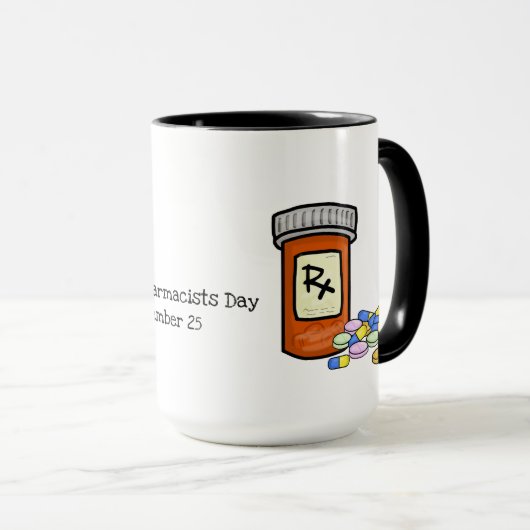 Oudere Vrouw Farmaceutische Mok Dag (Voorkant rechts)