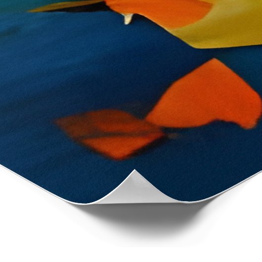 Oudere vrouw met botervliegen poster (Hoek)