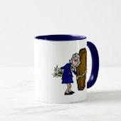 Oudere Vrouw Morticius met Coffin-Mok Mok (Voorkant rechts)