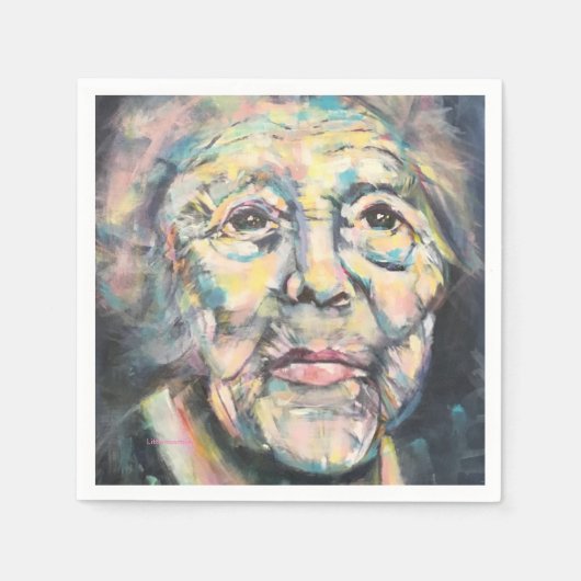 Oudere vrouw servet (Voorkant)