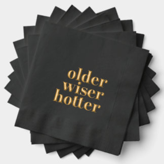 Oudere wijzer Hotter Verjaardag servetten