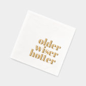 Oudere Wiser Hotter Folie Stamped servetten (Links)