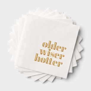 Oudere Wiser Hotter Folie Stamped servetten
