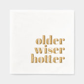 Oudere Wiser Hotter Folie Stamped servetten (Voorkant)
