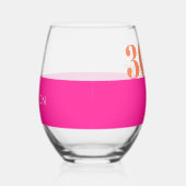 Oudere Wiser Hotter Roze en Sinaasappel 30e Wijnglas Zonder Voet (Rechts)
