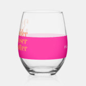 Oudere Wiser Hotter Roze en Sinaasappel 30e Wijnglas Zonder Voet (Links)