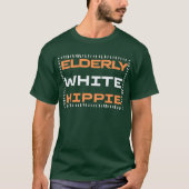 Oudere witte hippie t-shirt (Voorkant)