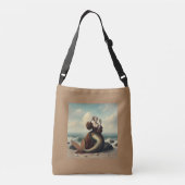 Oudere zeemeermin crossbody tas (Achterkant)