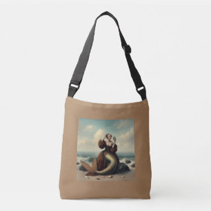 Oudere zeemeermin crossbody tas