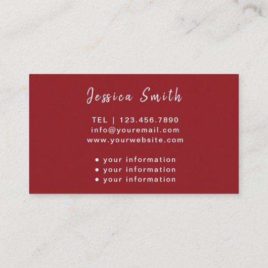 Oudere Zorgverlener Moderne Rode Hart Medisch Visitekaartje (Achterkant)