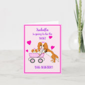 Oudere Zus Cavalier King Charles Spaniel Naam Kaart (Voorkant)