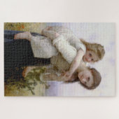 Oudere Zus Giving Jongere Zus Piggyback Ride Legpuzzel (Horizontaal)