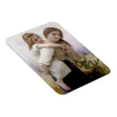 Oudere Zus Giving Jongere Zus Piggyback Ride Magneet (Rechterzijde)