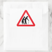Ouderen (1), verkeersbord, VK Rechthoekige Sticker (Tas)