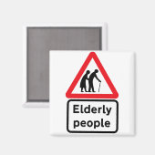 Ouderen (2), verkeersbord, VK Magneet (Voorkant / Achterkant)