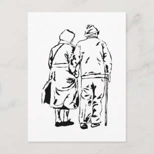 Ouderen Couple Briefkaart