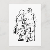 Ouderen Couple Briefkaart (Voorkant)