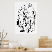 Ouderen Couple Poster (Keuken)