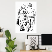 Ouderen Couple Poster (Thuiskantoor)