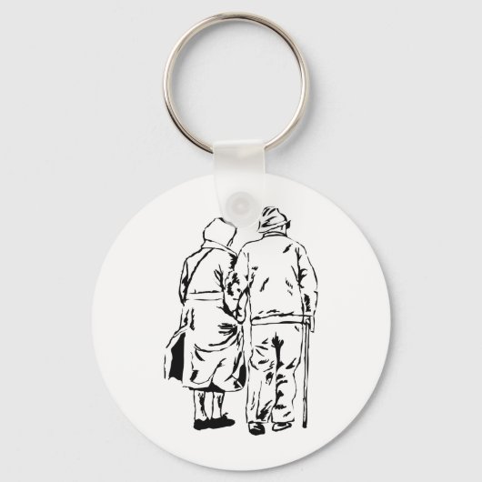 Ouderen Couple Sleutelhanger (Voorkant)