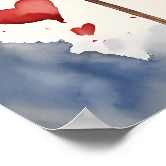 Ouderen Cupido - Kunstdruk Poster (Hoek)