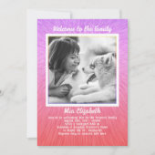 Ouderen Foto adoptie geboorte-dag-partij Sjabloon Kaart (Voorkant)