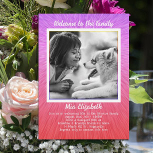 Ouderen Foto adoptie geboorte-dag-partij Sjabloon Kaart