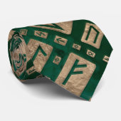 Ouderen - Futhark Pattern Gold op Malachite #2 Stropdas (Opgerold)