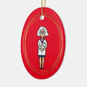 Ouderen Gray Hair Vrouw Doctor Ornament (Links)