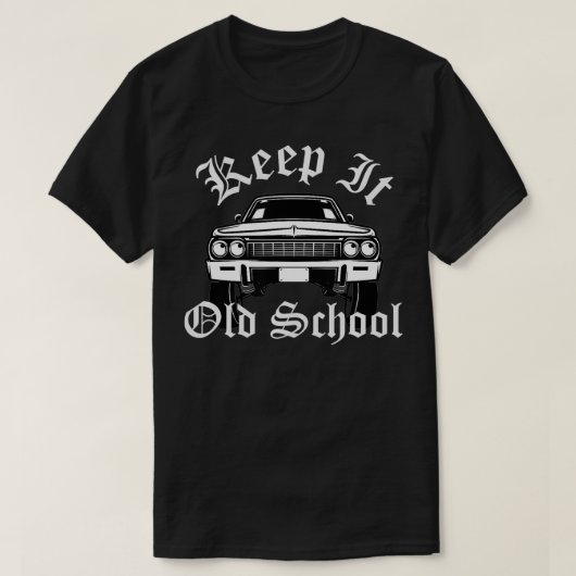 Ouderen houden Oude School Looptijd T-shirt (Design voorkant)