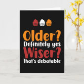 Ouderen Ja Wiser die een vreselijke grappige verja Kaart (Gele Bloem)