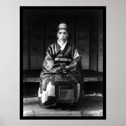 Ouderen Koreaans Man in Costume 1910 Poster (Voorkant)