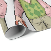 Ouderen Man met een loopknop Cadeaupapier (Rol Hoek)