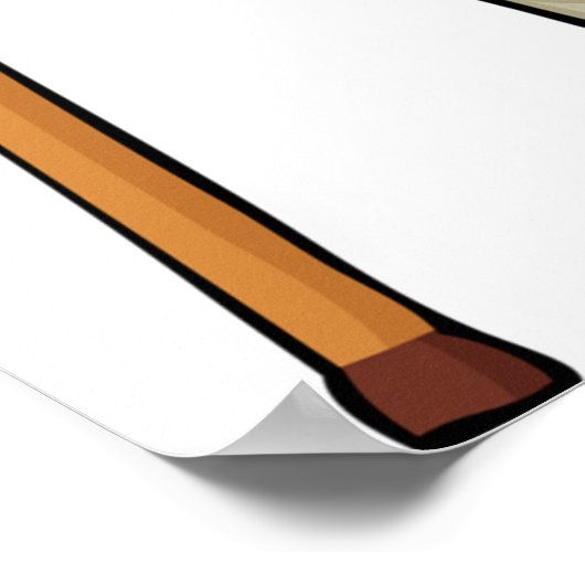 Ouderen Man met een loopknop Poster (Hoek)