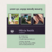 Ouderen Professioneel Paars Visitekaartje Kaart (Buitenkant ongevouwen)