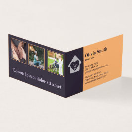 Ouderen Professioneel Paars Visitekaartje Kaart