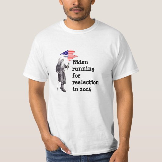 Ouderen slaperig Joe Biden president USA 2024 T-shirt (Voorkant)