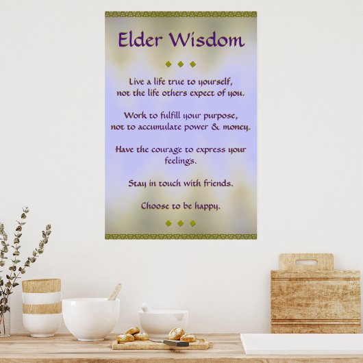 Ouderen Wisdom III Poster (Keuken)