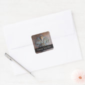 Ouderenlook Fleur de Lis Vierkante Sticker (Envelop)
