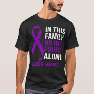 Ouderenmishandeling Bewustzijn Niemand vecht allee T-shirt
