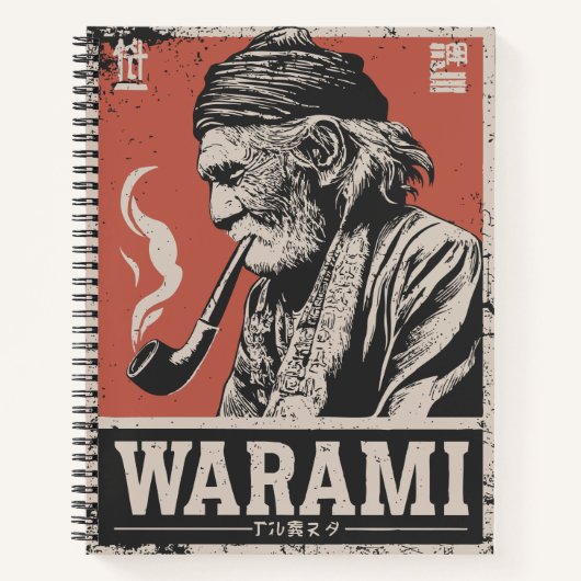 Ouderenportret met 'Warami' - Inheemse groet Notitieboek (Voorkant)