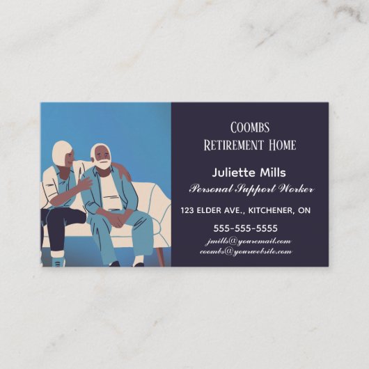 Ouderenzorg en verpleging visitekaartje (Voorkant)