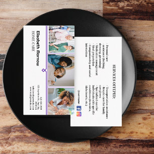Ouderenzorg Kaart Sjabloon - Caregiver Business Visitekaartje