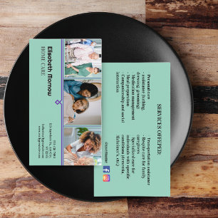 Ouderenzorg Kaart Sjabloon - Caregiver Business Visitekaartje