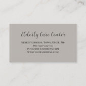 Ouderenzorgcentrum Senior Care Pensioenhuis Visitekaartje (Achterkant)