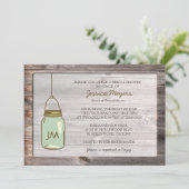 Ouderhout met Vrijgezellenfeest van Mason Jar Kaart (Staand voorkant)