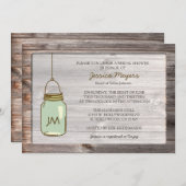 Ouderhout met Vrijgezellenfeest van Mason Jar Kaart (Voorkant / Achterkant)