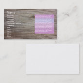 Ouderhout Visitekaartje (Voorkant / Achterkant)