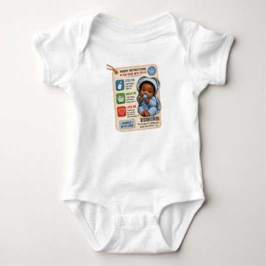 “Ouderinstructies” Baby  Romper (Voorkant)